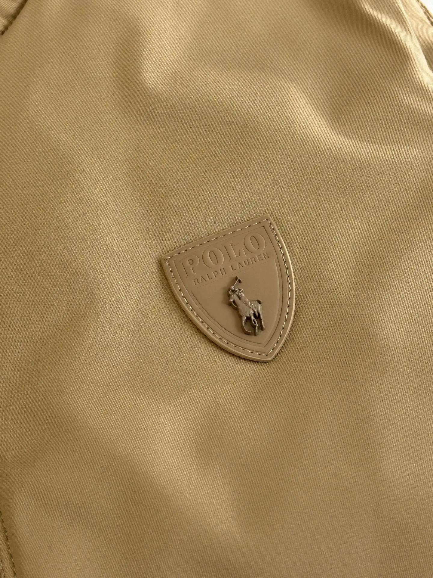 P570 Ralph Laure*/Ralph Lauren FW25 Polo gabardine down sleeveless zipper vest jacket Size: S/M/L/XL